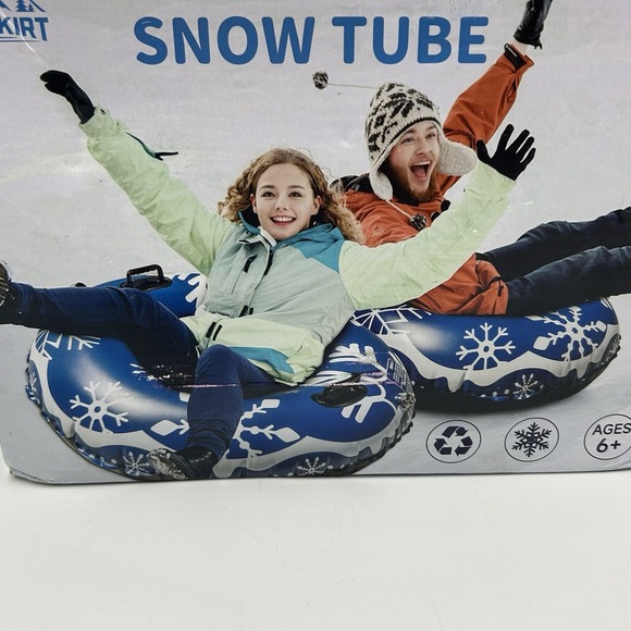 Brand New Outskirt Blue & White Snow Tube 31.5" x 31.5" x 7.8" Model YX-ST01-S‎ - Picture 4 of 10